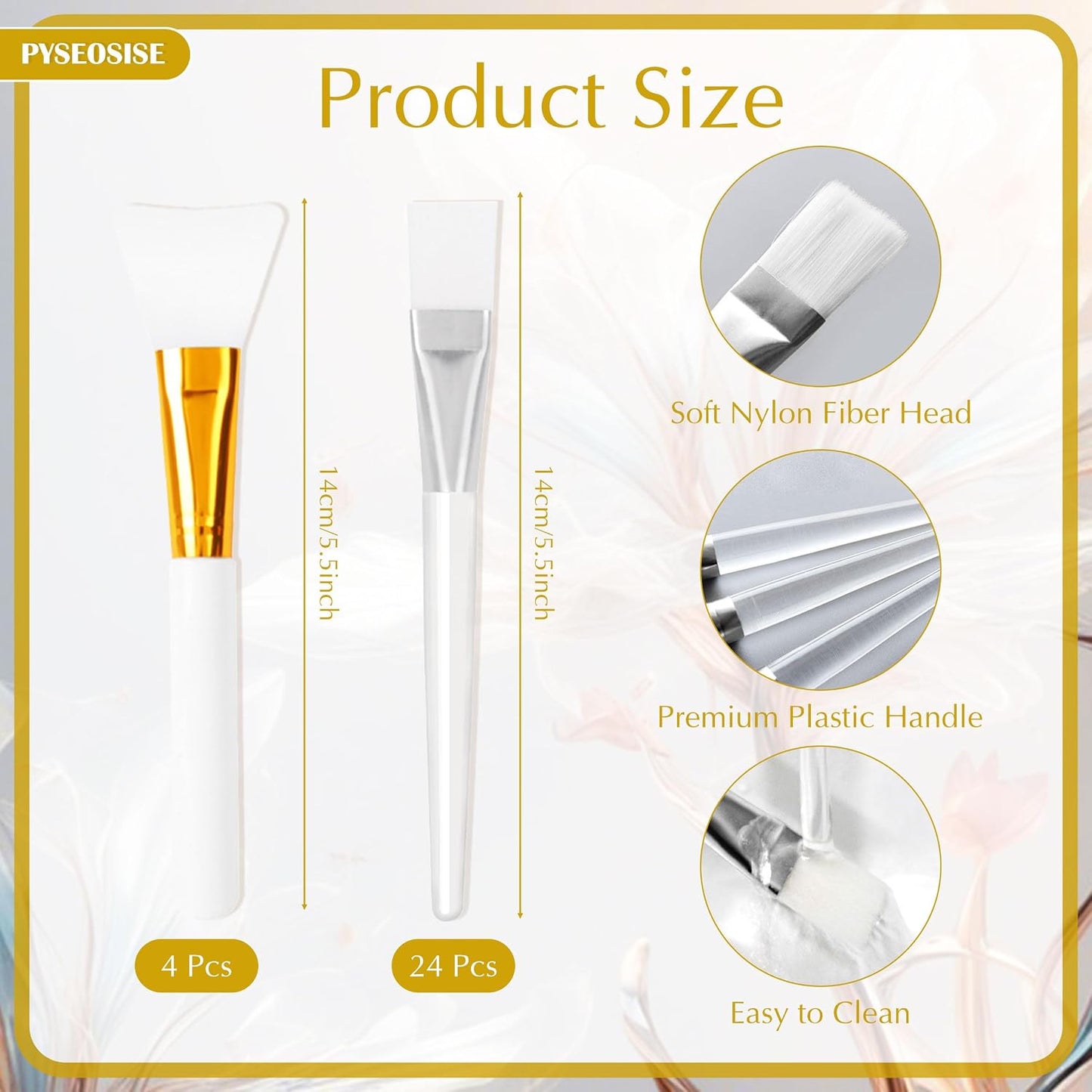 28 Pcs Face Mask Brush, Transparent Facial Mask Brush, Silicone Face Mask Applicator Cosmetic Makeup Brushes Tools Facial Applicator Brushes Beauty Tools for Applying Facial Mask Eye Mask