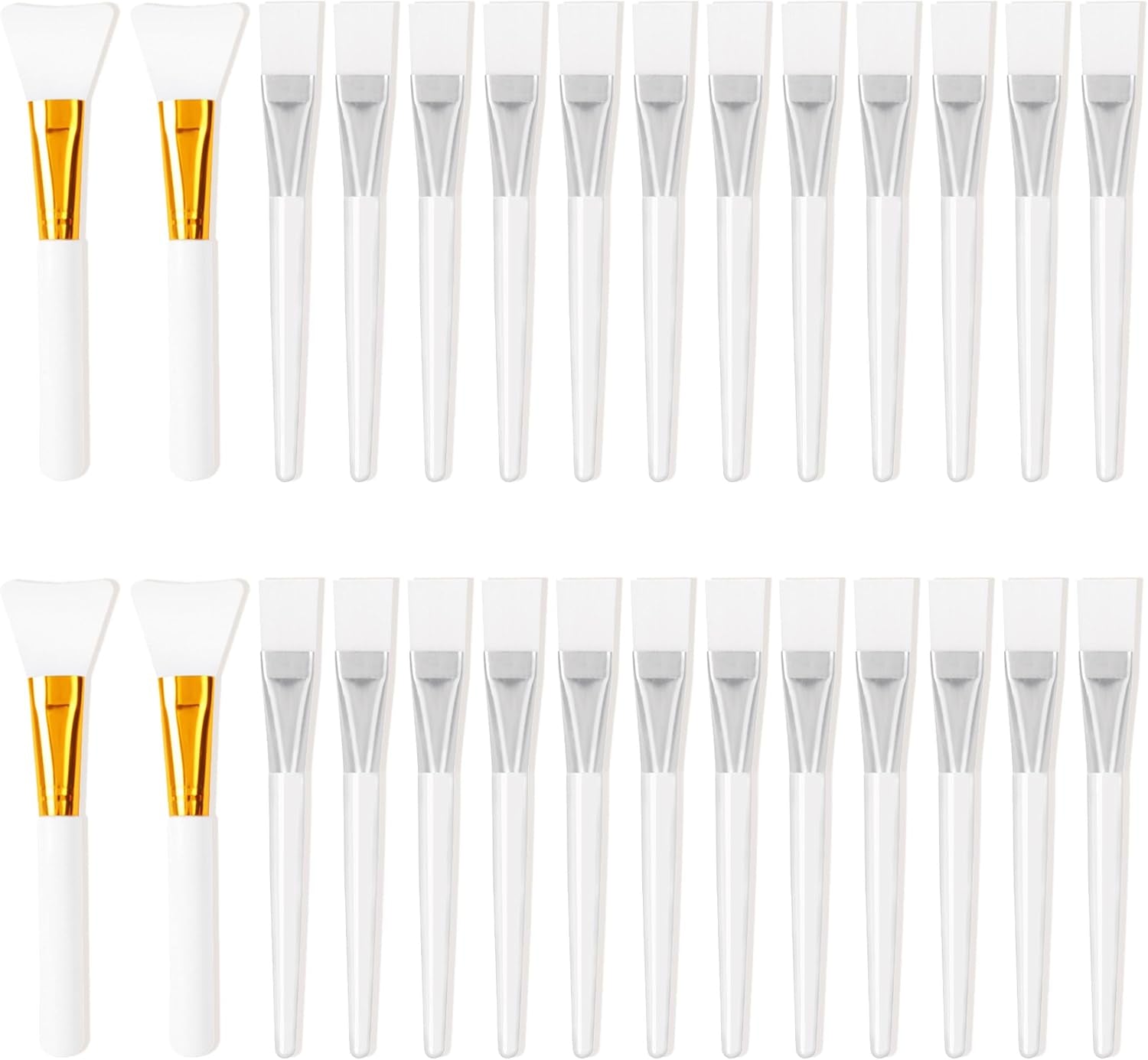 28 Pcs Face Mask Brush, Transparent Facial Mask Brush, Silicone Face Mask Applicator Cosmetic Makeup Brushes Tools Facial Applicator Brushes Beauty Tools for Applying Facial Mask Eye Mask