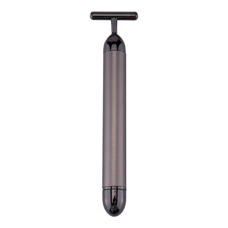 24K Gold Face Lift Bar Roller Vibration Slimming Massager Facial Stick Facial Beauty Skin Care T Shaped Vibrating Tool