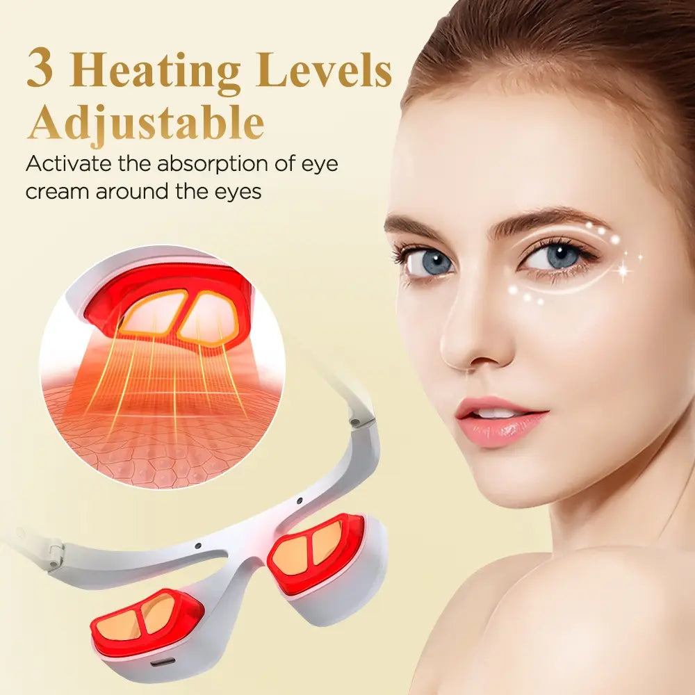 Eye Massager Wearable Heated Eye Care Device, Under-Eye Relax Massage Tool Beauty Device