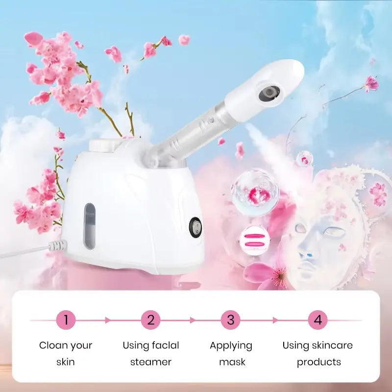 KSKIN Facial Steamer Portable Nano Spray Device, Facial Care Tools, Hot Mist Moisturizer for Face, Boost Skincare Absorption & Keep Skin Glowing