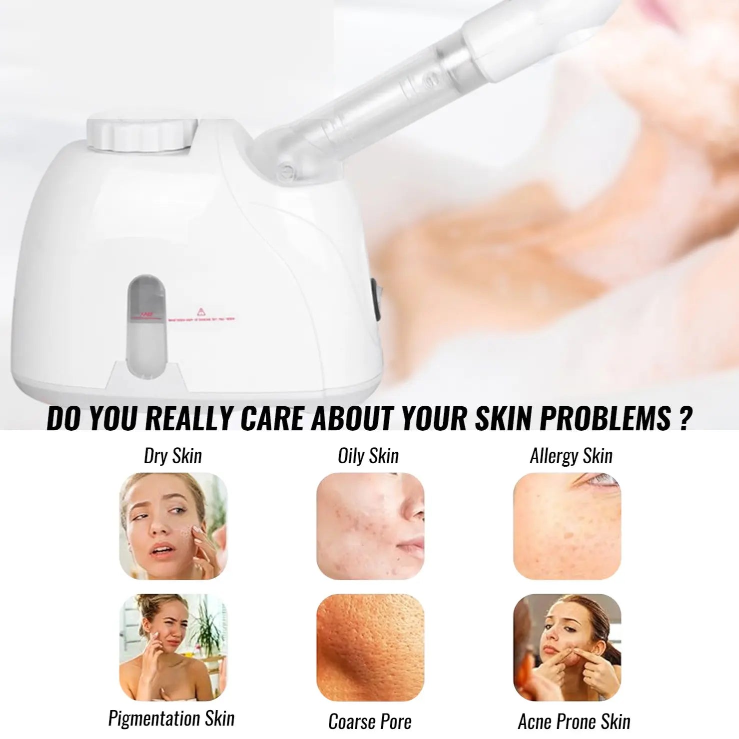 KSKIN Facial Steamer Portable Nano Spray Device, Facial Care Tools, Hot Mist Moisturizer for Face, Boost Skincare Absorption & Keep Skin Glowing