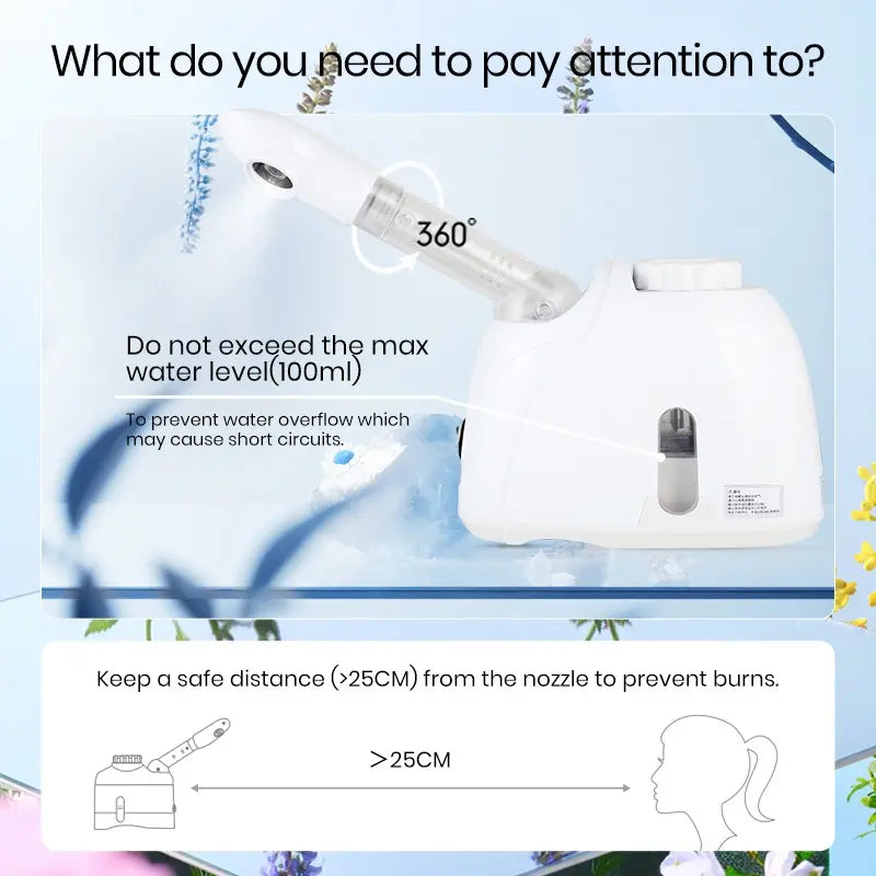 KSKIN Facial Steamer Portable Nano Spray Device, Facial Care Tools, Hot Mist Moisturizer for Face, Boost Skincare Absorption & Keep Skin Glowing