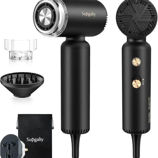 Dual Voltage Travel Hair Dryer, 1500W High-Speed Ionic Hair Dryers Gift for Women, Fast Drying, Compact & Lightweight, No Heat Damage & Low Noise for Home, Portable Hairdryer International, 110-240V Tiktokshopspringglowup Summerwins