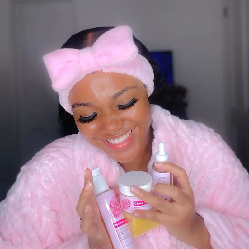 O&J Glow Radiance Skin Care Set with Turmeric Soap, Radiance Toner, Ultra Serum, and Glass Cream for Radiant Skin