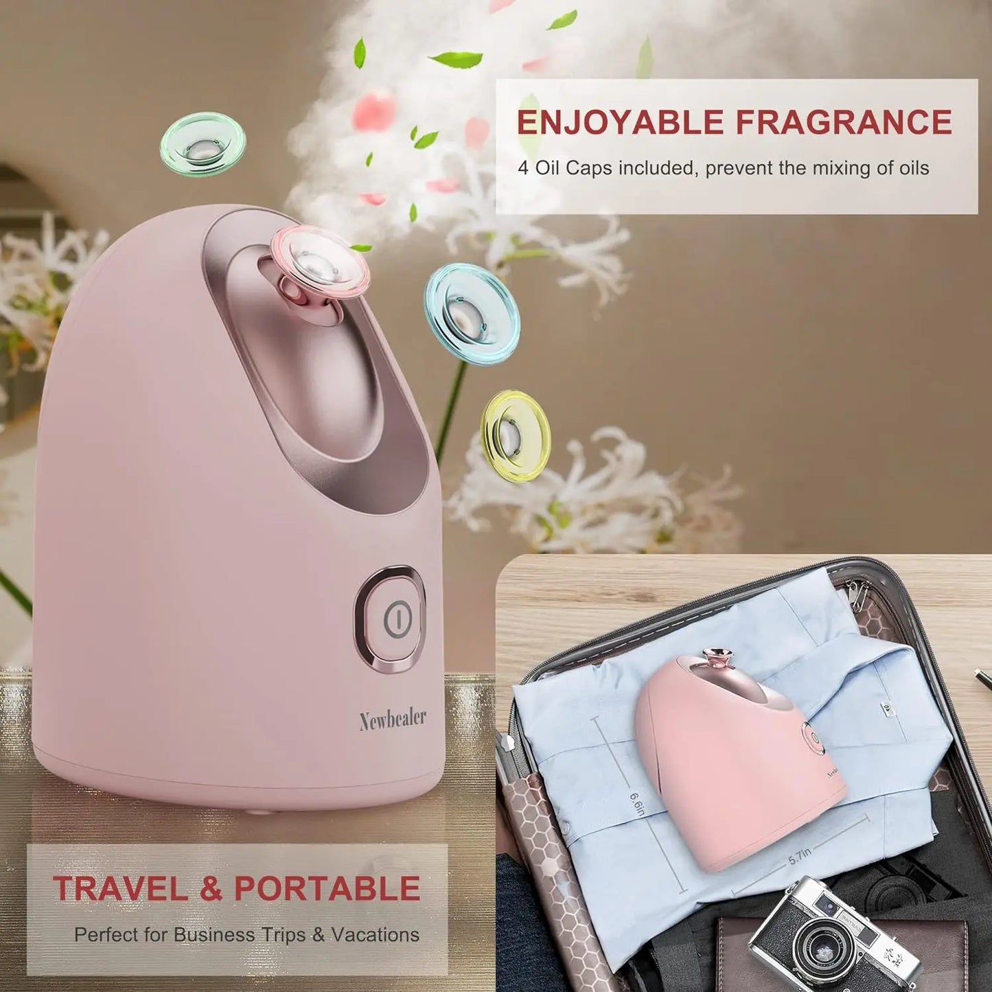 Nano Mist Facial Steamer, Portable Spa Face Humidifier, Face Skincare Steamer, Facial Steamer Warm Mist Humidifier, Nano Facial Care Appliance