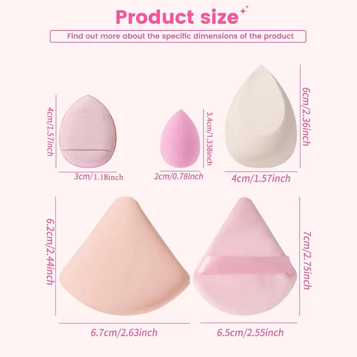 Makeup Sponge & Powder Puff Set, Multifunctional Soft Makeup Sponge & Powder Puff, Makeup Product for Women & Girls