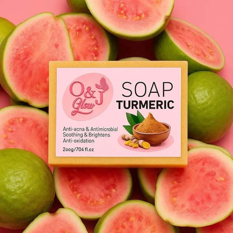 O&J Glow Radiance Skin Care Set with Turmeric Soap, Radiance Toner, Ultra Serum, and Glass Cream for Radiant Skin