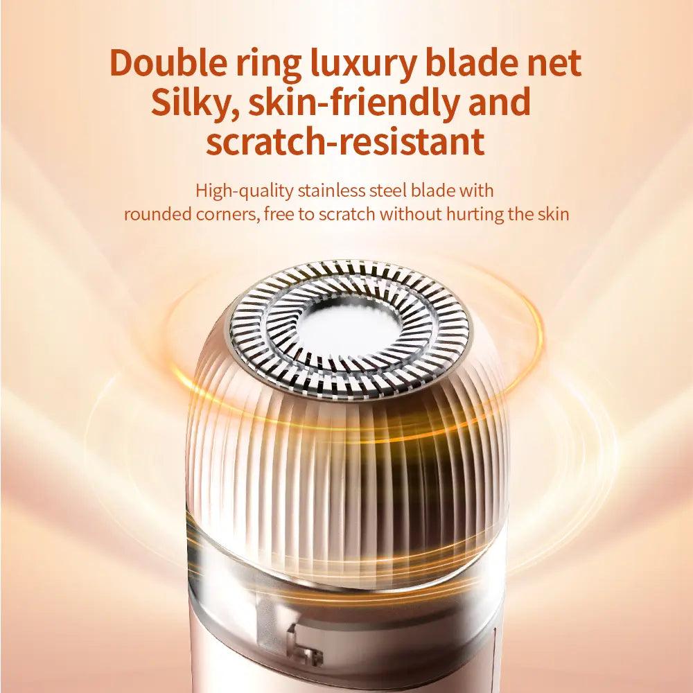 Lady Bikini Razor - New Dual-Head Rechargeable Electric Razor for Shaving, Professional Painless Electric Razor with IPX7 Water Resistance, Body Hair Trimmer and Dual-Purpose Dry-Wet Facial Hair Remover