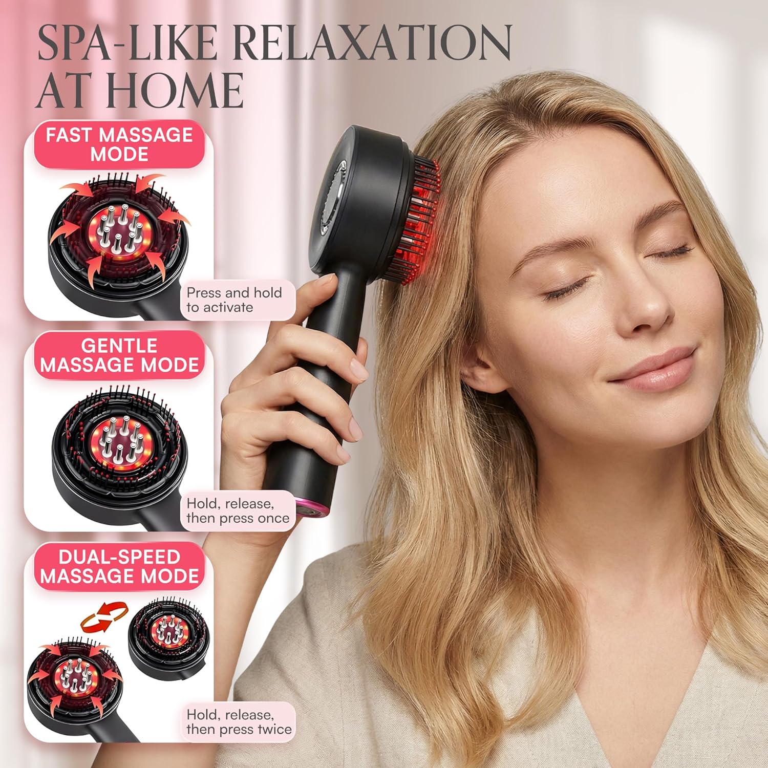Electric Scalp Massager 3-In-1 – Cordless Head Massager & Hair Oil Applicator, Refillable Tank, IPX7 Waterproof Scalp Brush for Home & Travel, Women and Men