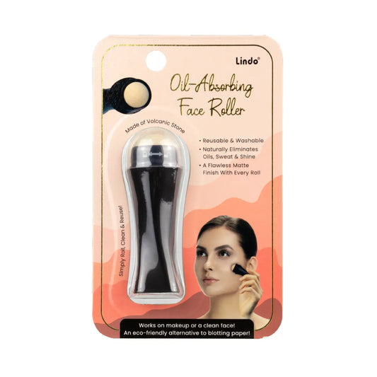 Lindo Premium Oil-Absorbing Face Roller - Designed in USA - Oily Skin Control, Volcanic Stone, Reusable Skincare Flawless