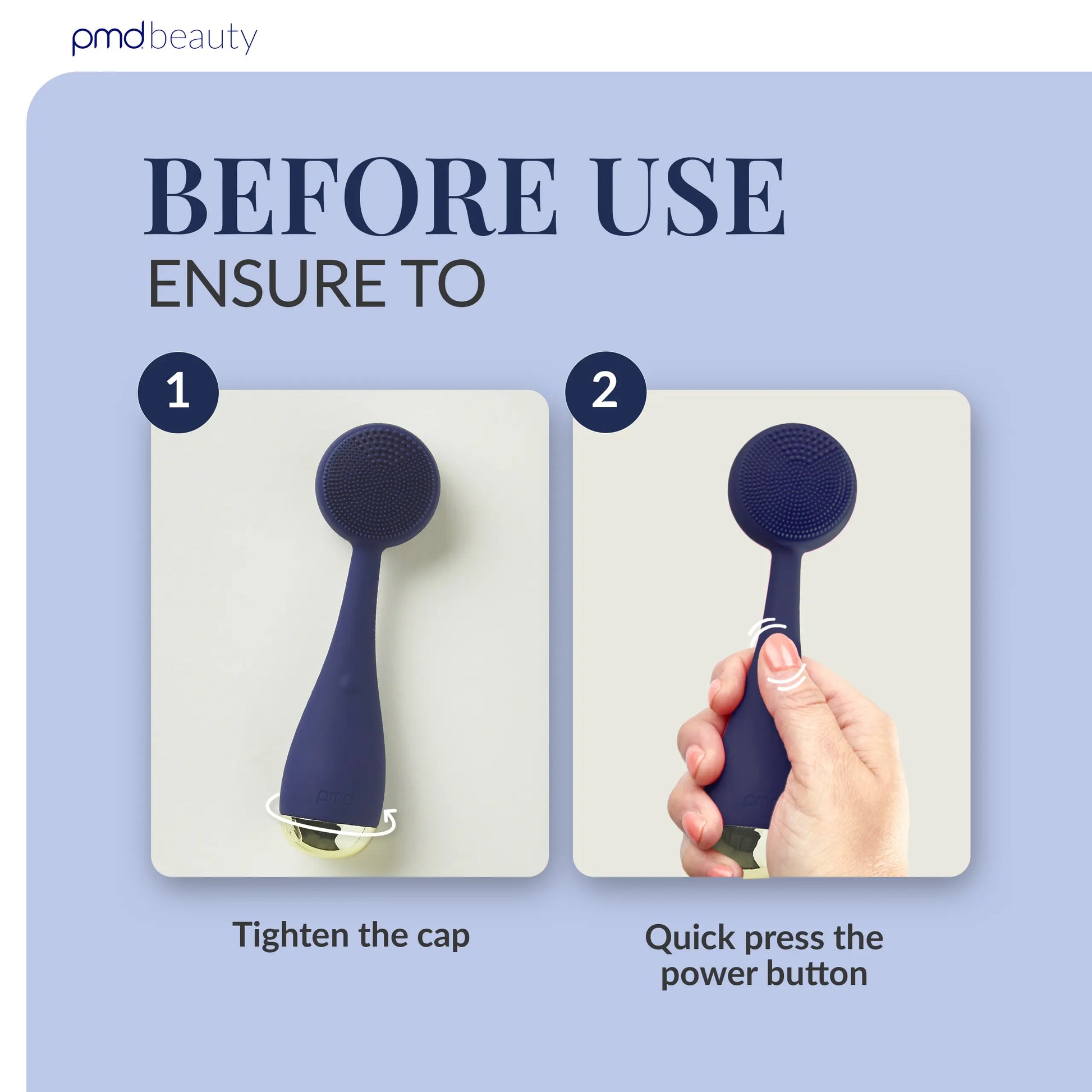 PMD Beauty PMD Clean Smart Facial Silicone Cleansing Brush - Electric Sonic Glow Massager for All Skin Types, Anti-Aging & Deep Cleansing, Dermaroller Alternative, Waterproof & Gentle with Makeup Cloth