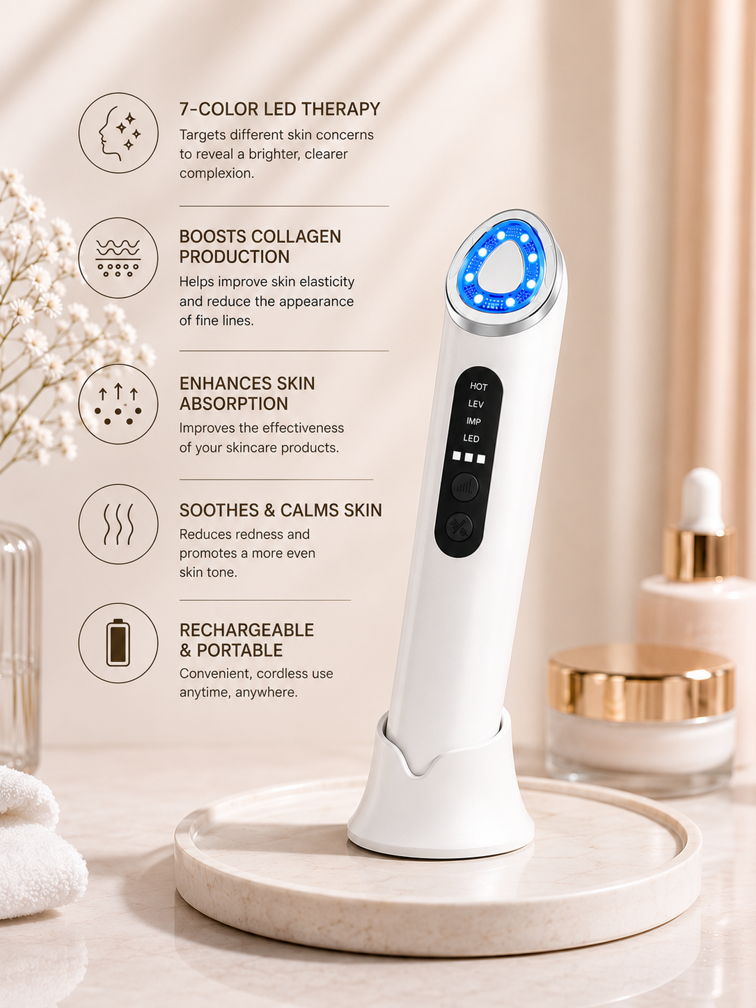 GlowLift™ 7-Color LED Facial Beauty Device