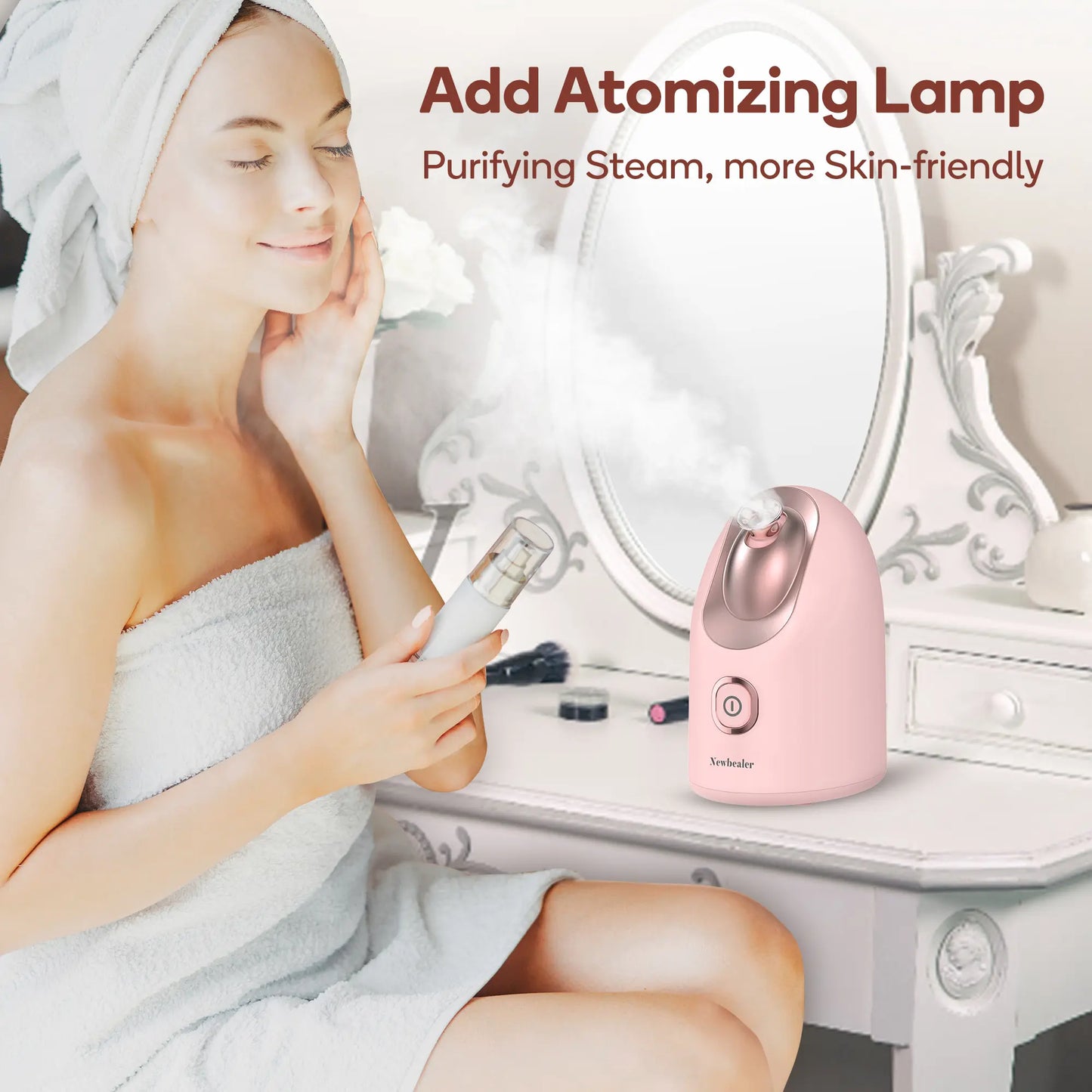 Nano Mist Facial Steamer, Portable Spa Face Humidifier, Face Skincare Steamer, Facial Steamer Warm Mist Humidifier, Nano Facial Care Appliance