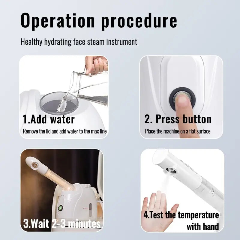 KSKIN Facial Steamer Portable Nano Spray Device, Facial Care Tools, Hot Mist Moisturizer for Face, Boost Skincare Absorption & Keep Skin Glowing