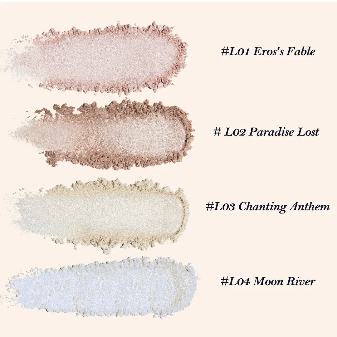Flower Knows Little Angel Collection Embossed Highlighter for Adults - Shimmer, Silky, Long-Lasting, Dewy Radiance, Natural Glow, Touch-Up Makeup Cosmetic