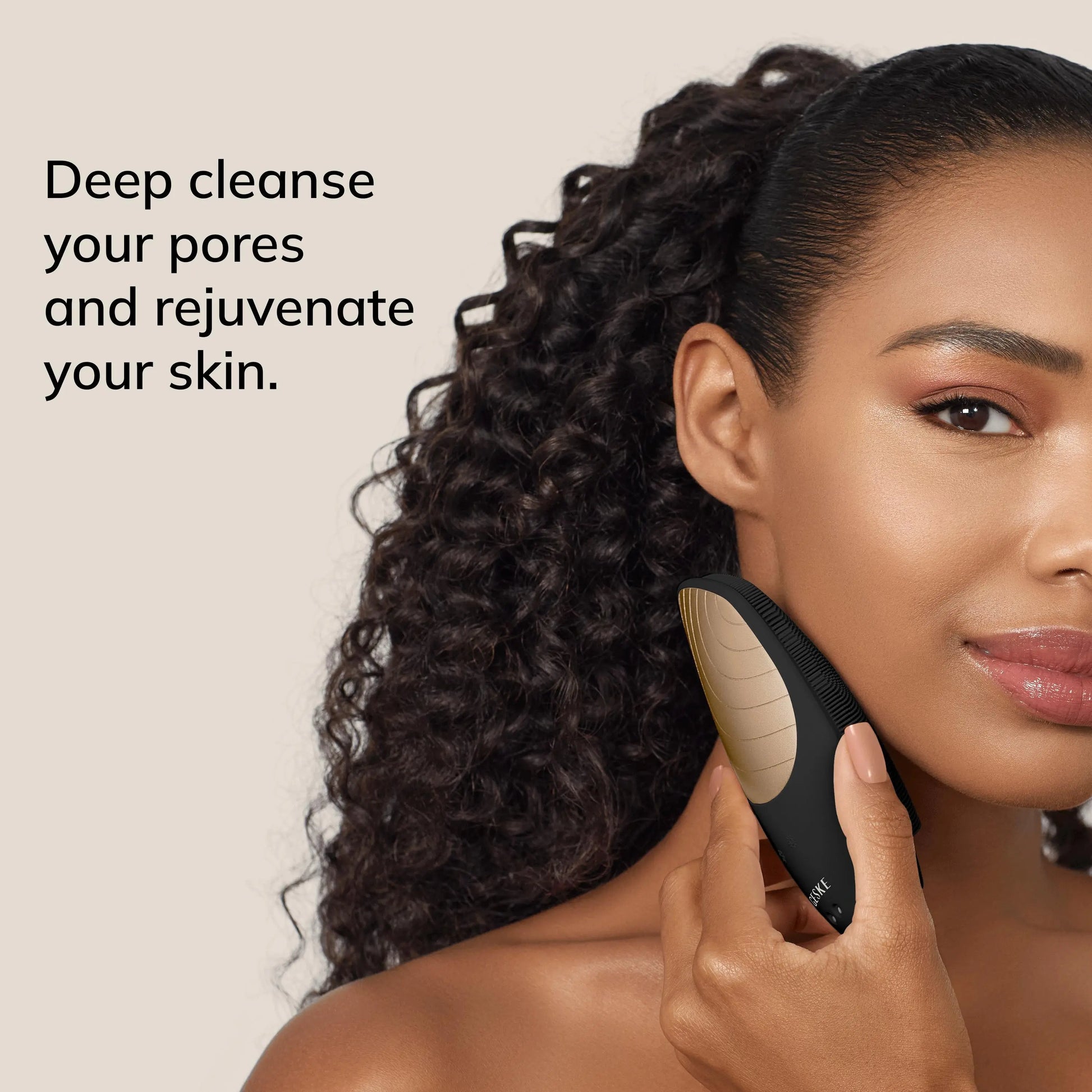 GESKE Smartappguided™ Sonic Thermo Facial Brush | 6 in 1 | Skin Cleansing | Cleansing Brush with Thermal Function | Facial Massager | Electric Facial Brush | Facial Cleansing Device