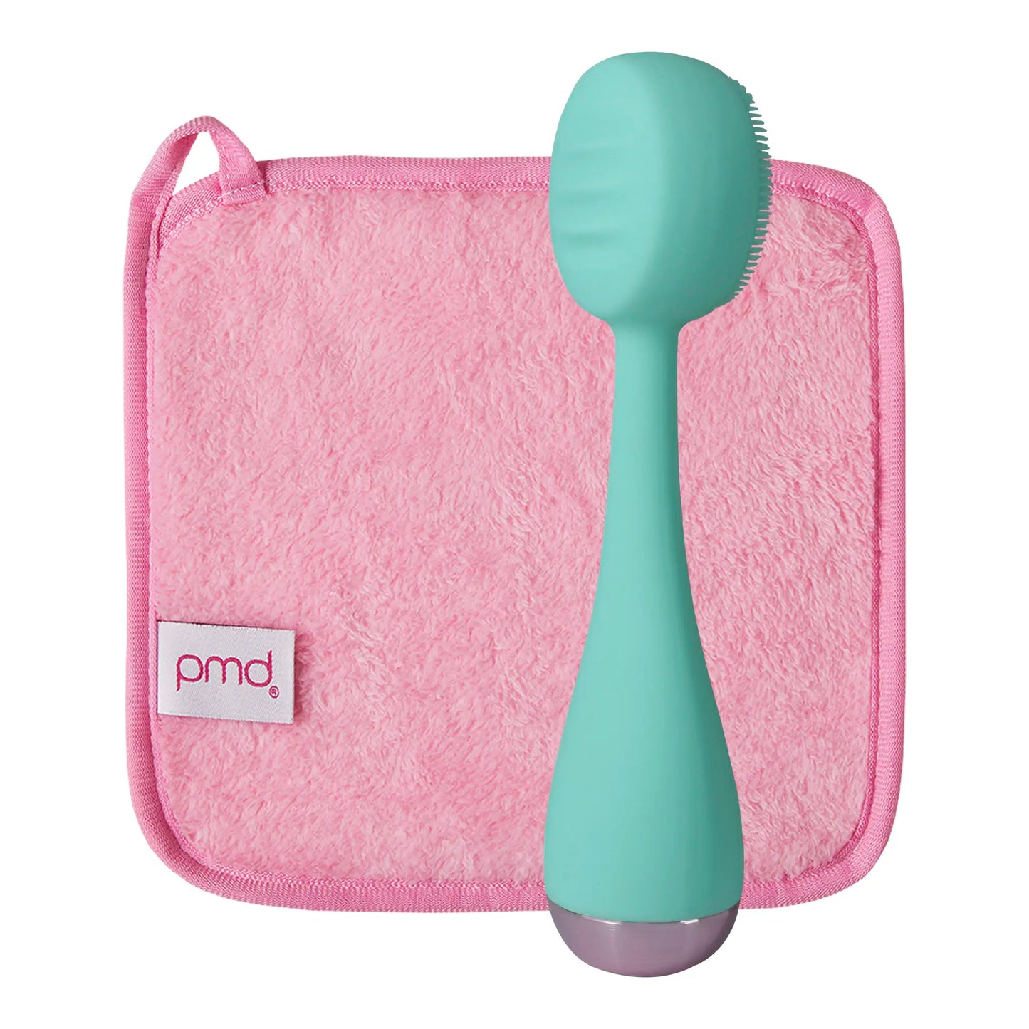 PMD Beauty PMD Clean Smart Facial Silicone Cleansing Brush - Electric Sonic Glow Massager for All Skin Types, Anti-Aging & Deep Cleansing, Dermaroller Alternative, Waterproof & Gentle with Makeup Cloth