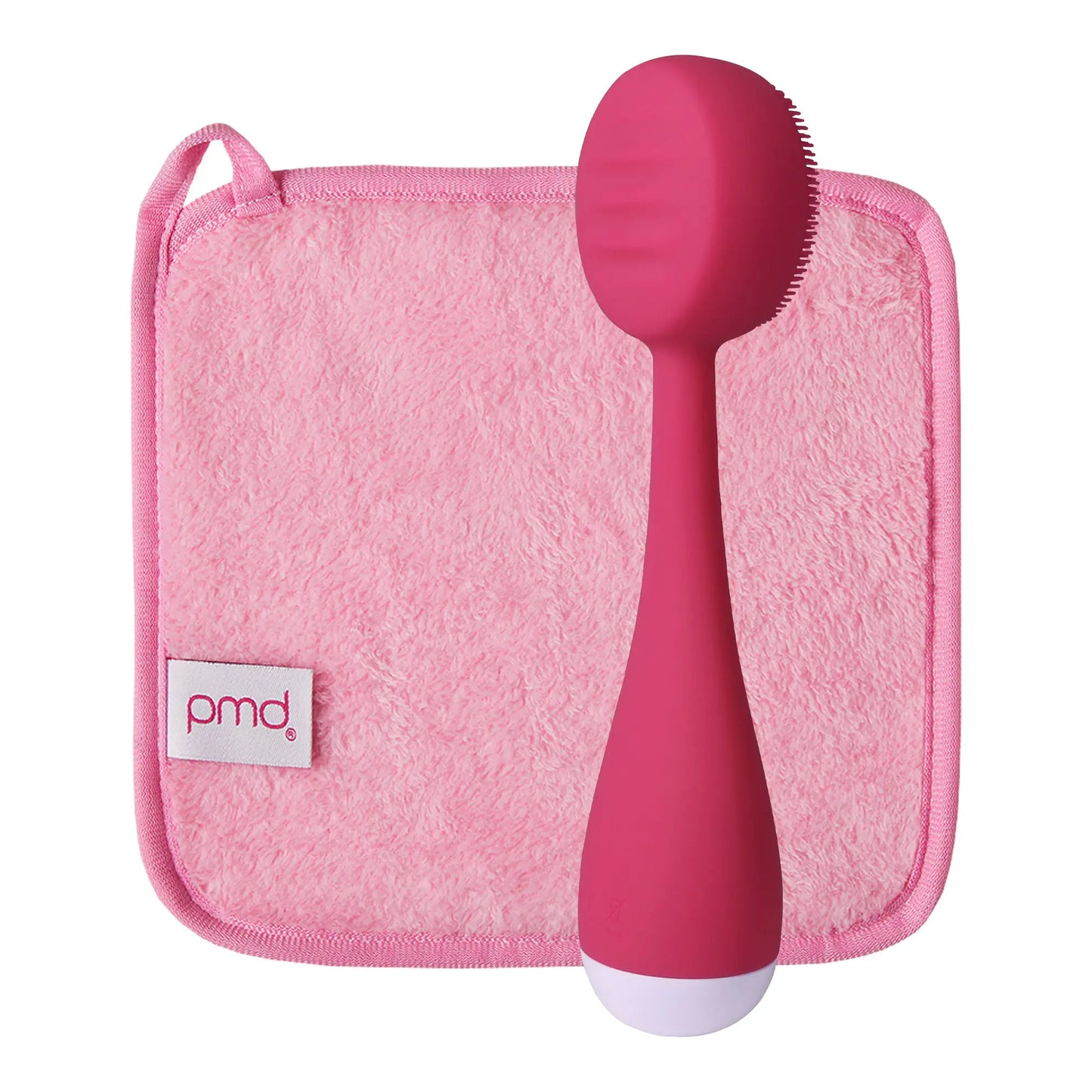 PMD Beauty PMD Clean Smart Facial Silicone Cleansing Brush - Electric Sonic Glow Massager for All Skin Types, Anti-Aging & Deep Cleansing, Dermaroller Alternative, Waterproof & Gentle with Makeup Cloth